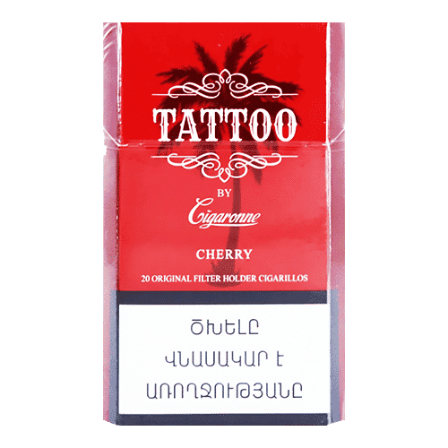Сигареты Cigaronne Tattoo King Size Cherry (Сигарон Тату Кинг Сайз Вишня)