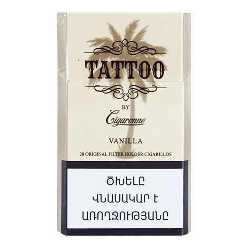 Сигареты Cigaronne Tattoo King Size Vanilla (Сигарон Тату Кинг Сайз Ваниль)