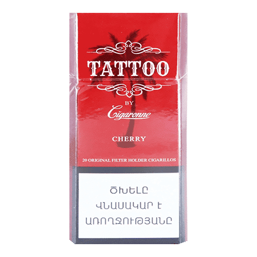 Сигареты Cigaronne Tattoo Super Slims Cherry (Сигарон Тату Супер Слим Вишня)