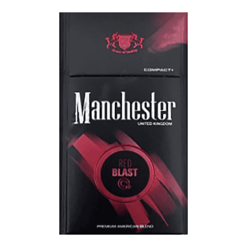 Сигареты Manchester Red Blast (Манчестер Ред Бласт Кнопка Клубника)