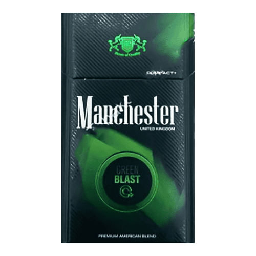 Сигареты Manchester Green Blast (Манчестер Ред Бласт Кнопка Эплминт)