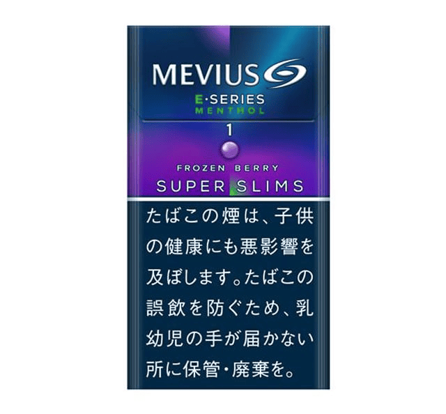 Сигареты Mevius E-series Menthol 1 Frozen Berry Superslims Japan (Мевиус Е-сериес 1 Суперслим Ягоды Япония)