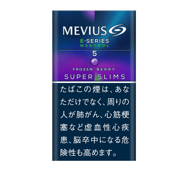 Сигареты Mevius E-series Menthol 5 Frozen Berry Superslims Japan (Мевиус Е-сериес 5 Суперслим Ягоды Япония)