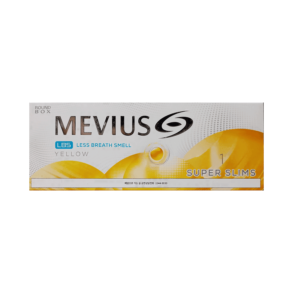 Сигареты Mevius Yellow 1 Superslims (Мевиус Йеллоу 1 Суперслим Корея)