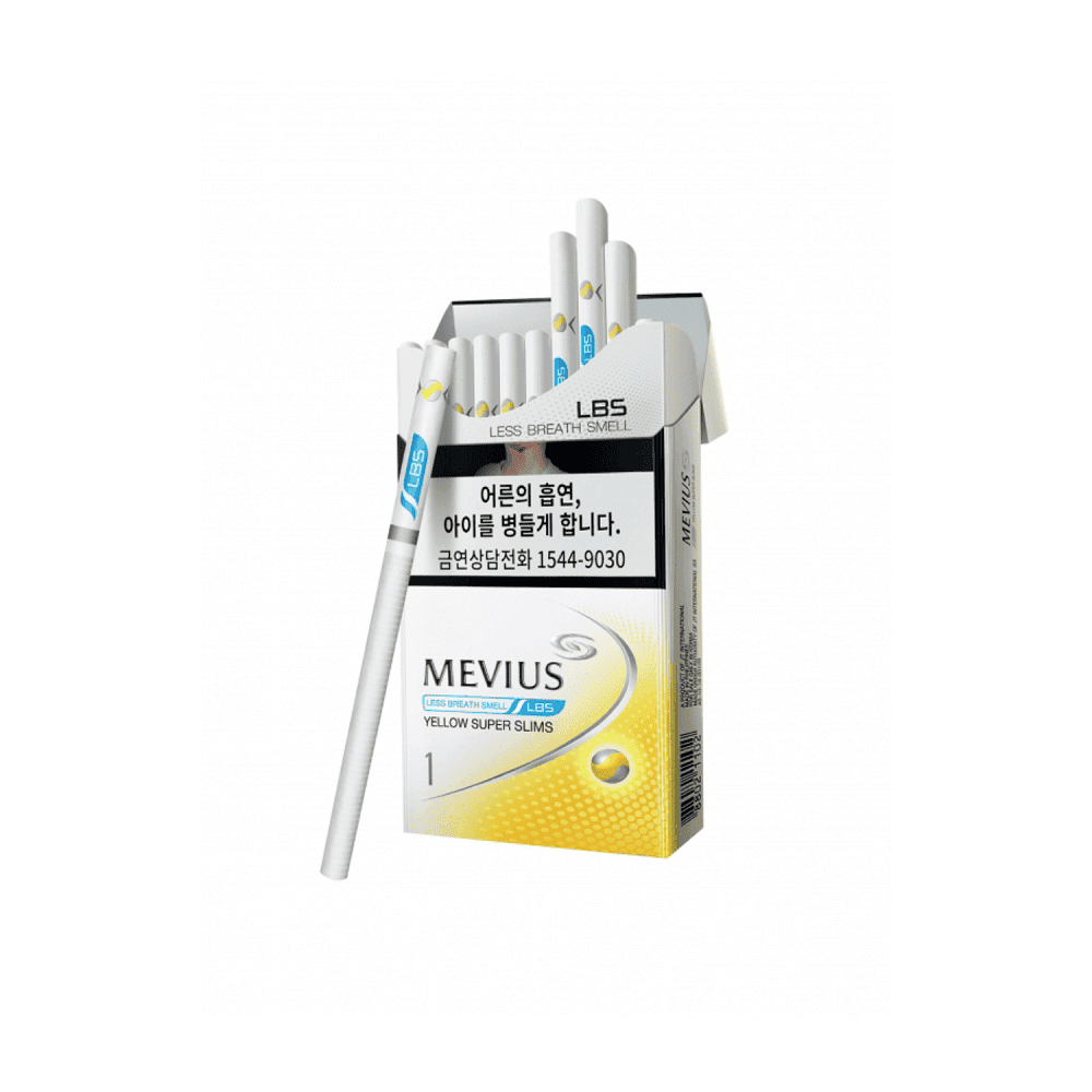 Сигареты Mevius Yellow 1 Superslims (Мевиус Йеллоу 1 Суперслим Корея)