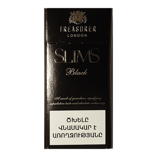 Сигареты Treasurer London Black Slim (Трежерер Лондон Блэк Слим)